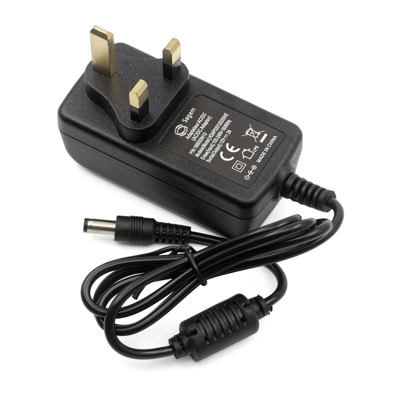 Short Circuit Protection with 5.5*2.1mm AC100~240V 12V2A UK AC/DC Power adapters