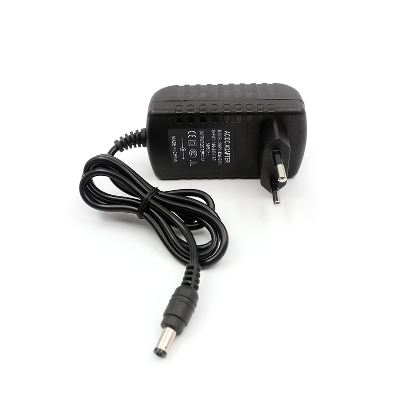 12V 1A AC/DC Power Adapter with EU Plug – 12W Wall-Mounted Power Supply, CE, FCC, ROHS, SAA Certified