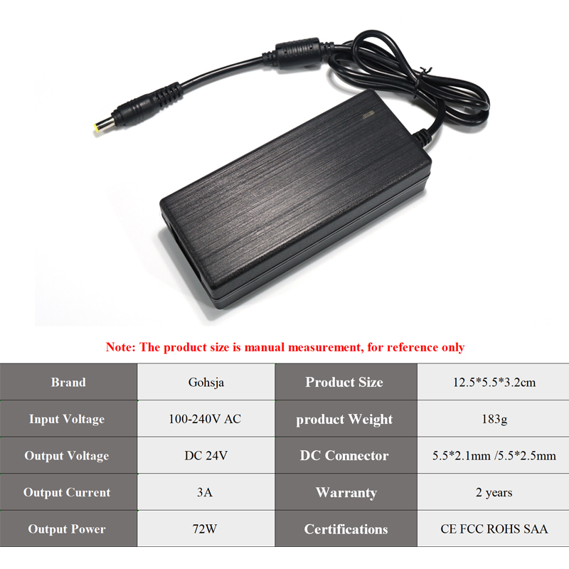 72w ac dc power supply adapter 24v3a desktop power adapter(图1)