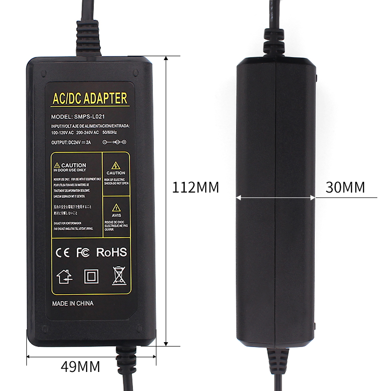 Fast delivery 5.5*2.5mm DC Connector  Desktop Power Supply Adapter 24V2A AC/DC Power adapters