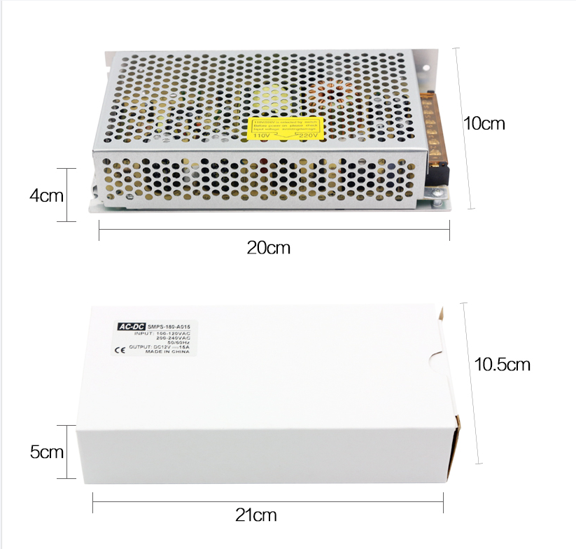 12V 15A AC-DC SMPS-180-A015 best sales switching power supply with Voltage adjustable(图3)