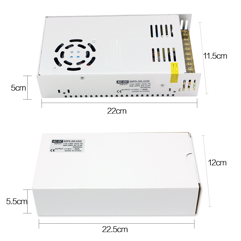 SMPS-360-A030 Economical and Efficiency Switching Power Supply 12V 30A constant voltage 36W with CE (图4)