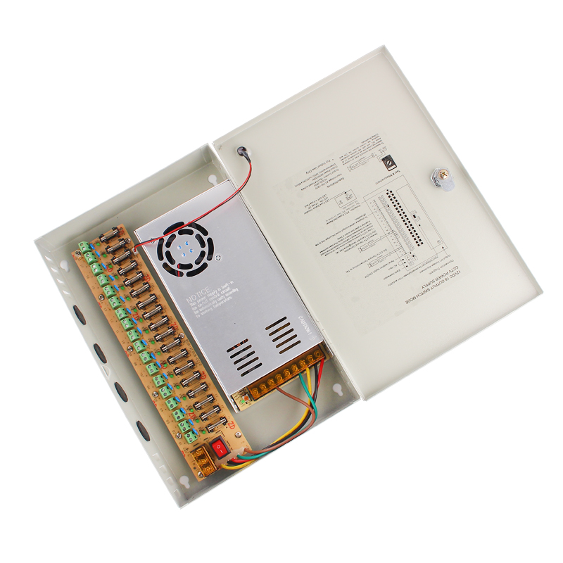 18-Port 12V 30A CCTV Power Supply Box – High-Performance Power Solution with PTC Protection